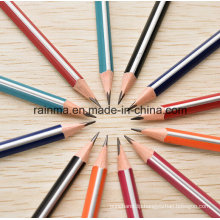 Triangle Strip Barrel Wooden Pencil with High Quality